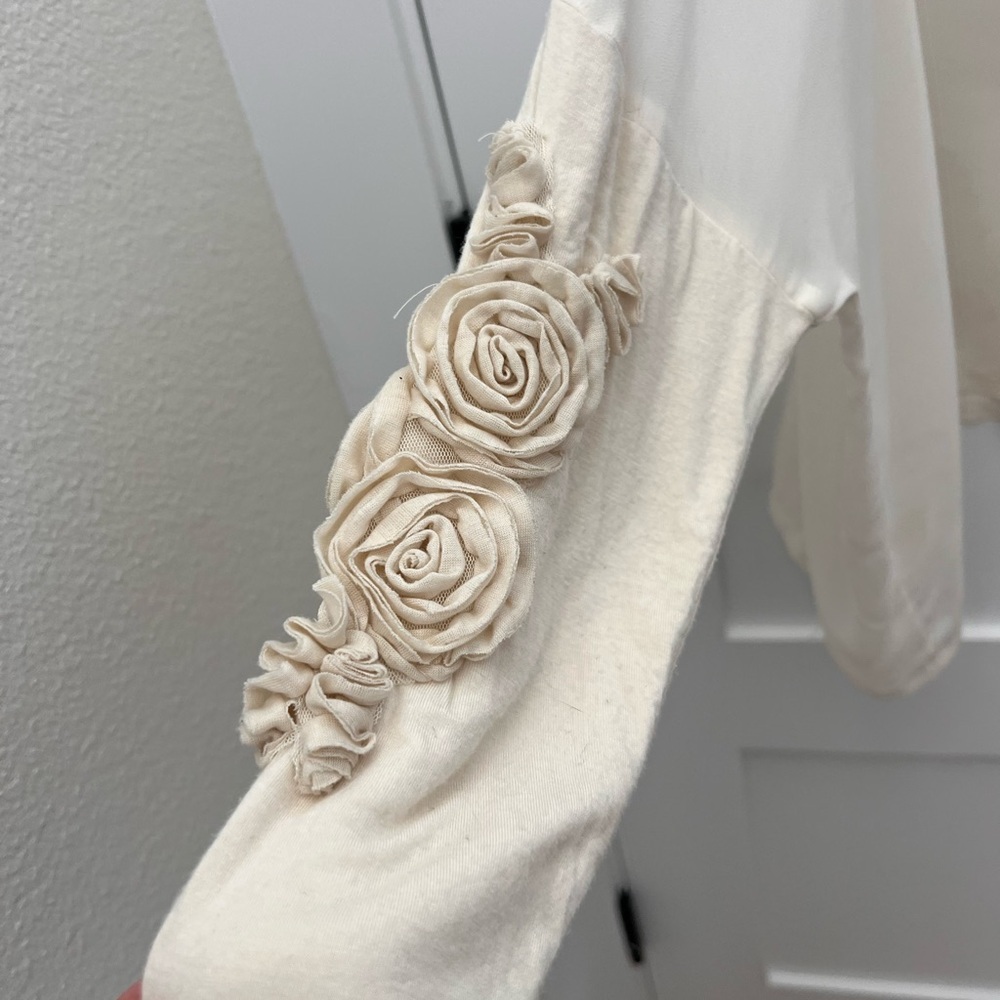Buffalo David Bitton Cream Sheer Blouse - Picture 2 of 6
